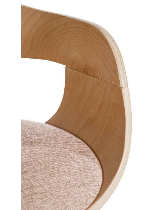 Set van 2 stoelen Kingston stof, naturel/crème