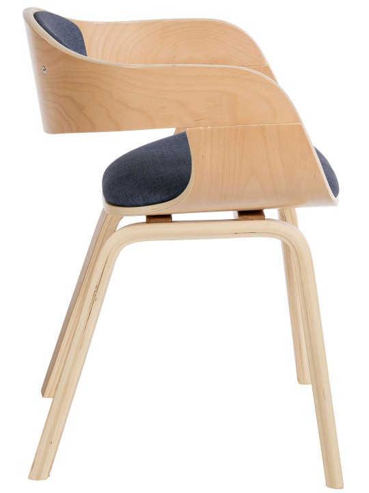 Set van 2 stoelen Kingston stof, naturel/blauw