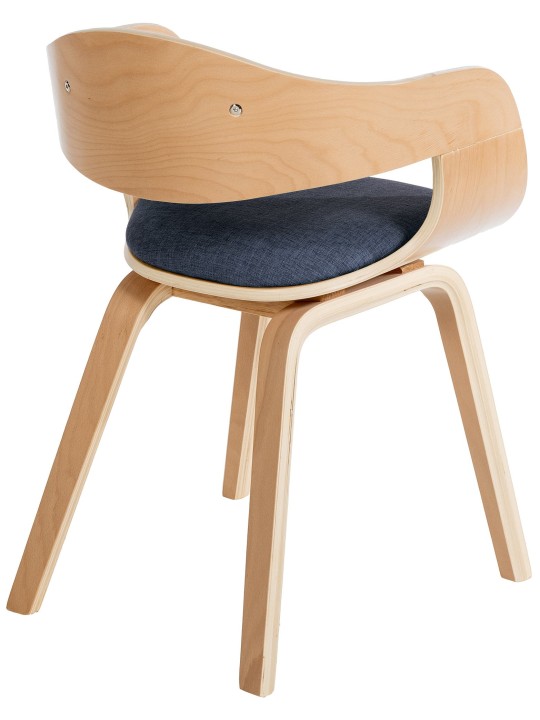 Set van 2 stoelen Kingston stof, naturel/blauw