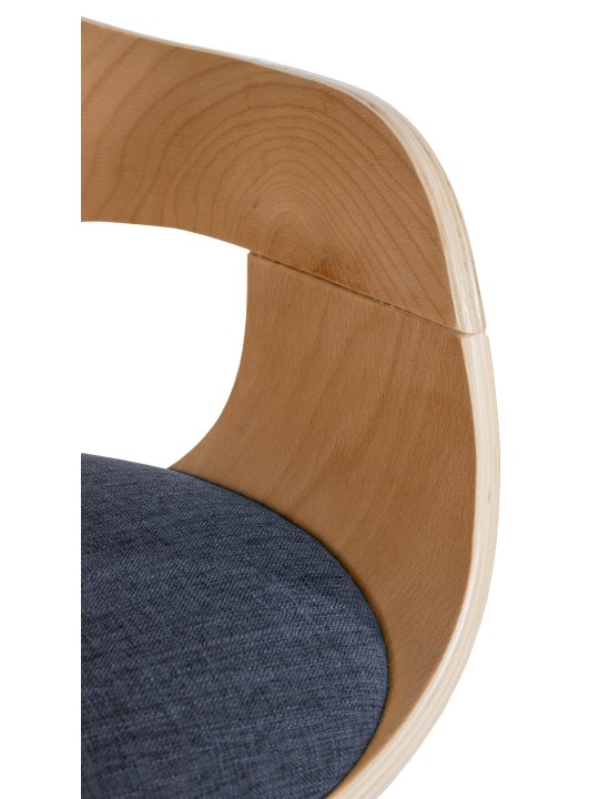Set van 2 stoelen Kingston stof, naturel/blauw