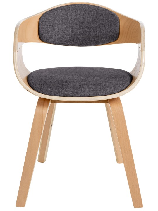 Set van 2 stoelen Kingston stof, naturel/lichtgrijs