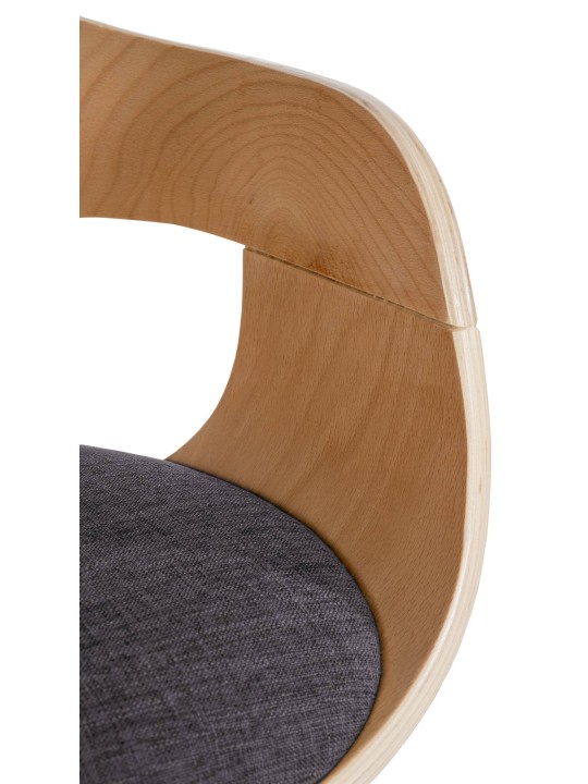 Set van 2 stoelen Kingston stof, naturel/lichtgrijs