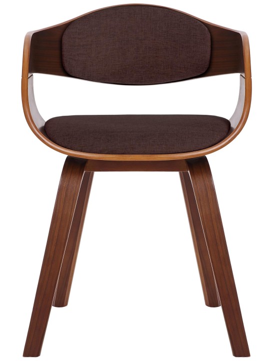 Set van 2 stoelen Kingston stof, walnoot/bruin