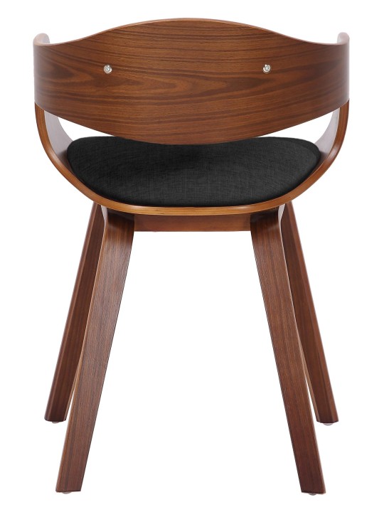 Set van 2 stoelen Kingston stof, walnoot/donkergrijs