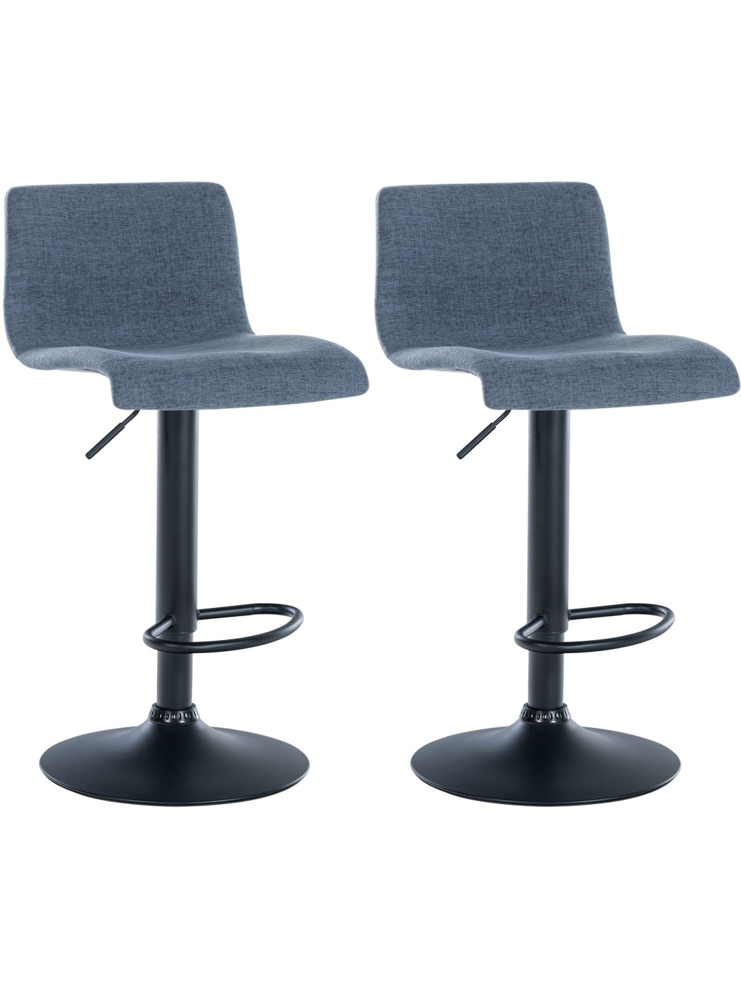 Set van 2 barkrukken Branford stof, blauw