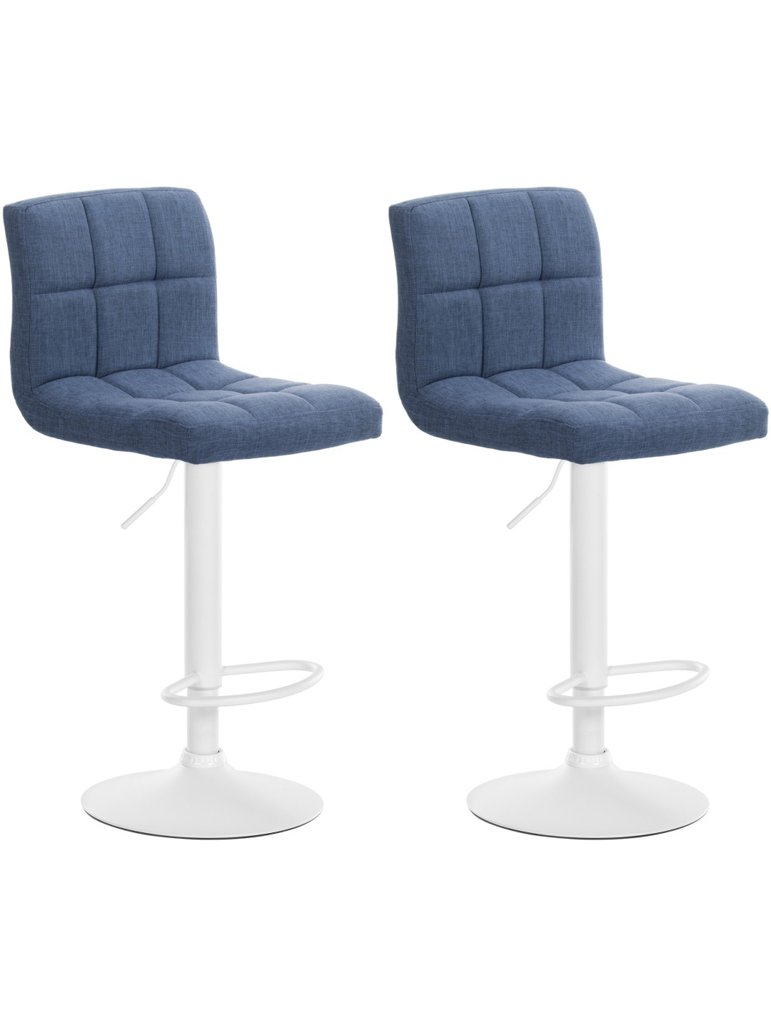 Set van 2 barkrukken Calma stof, blauw
