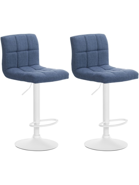 Set van 2 barkrukken Calma stof, blauw Set van 2 barkrukken Calma stof, blauw