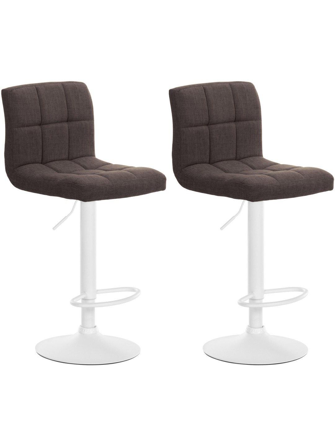 Set van 2 barkrukken Calma stof, bruin