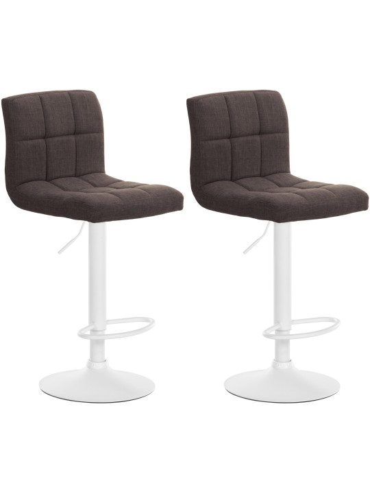 Set van 2 barkrukken Calma stof, bruin