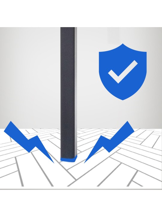 Barkruk Damaso B vilt met 4-poots frame, grijs