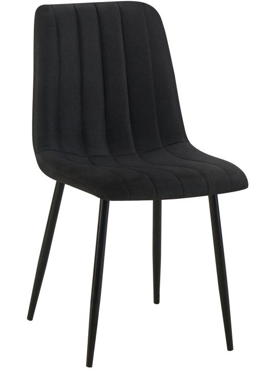 Stoel Dijon stof, zwart