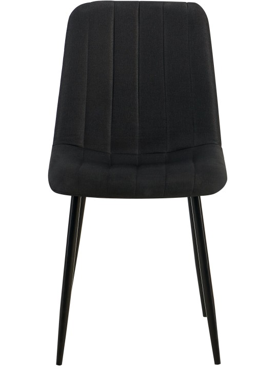 Stoel Dijon stof, zwart