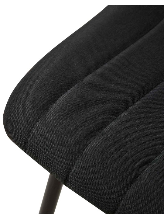 Stoel Dijon stof, zwart