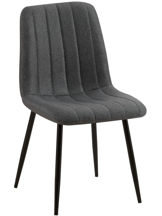 Stoel Dijon stof, donkergrijs
