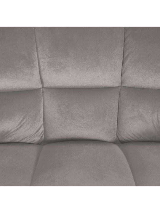 Barkruk Damaso B fluweel, grijs