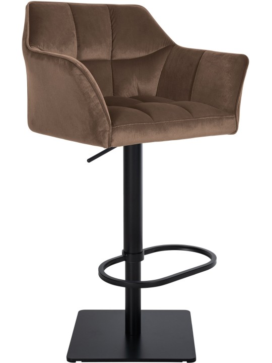 Barkruk Damaso B fluweel, bruin