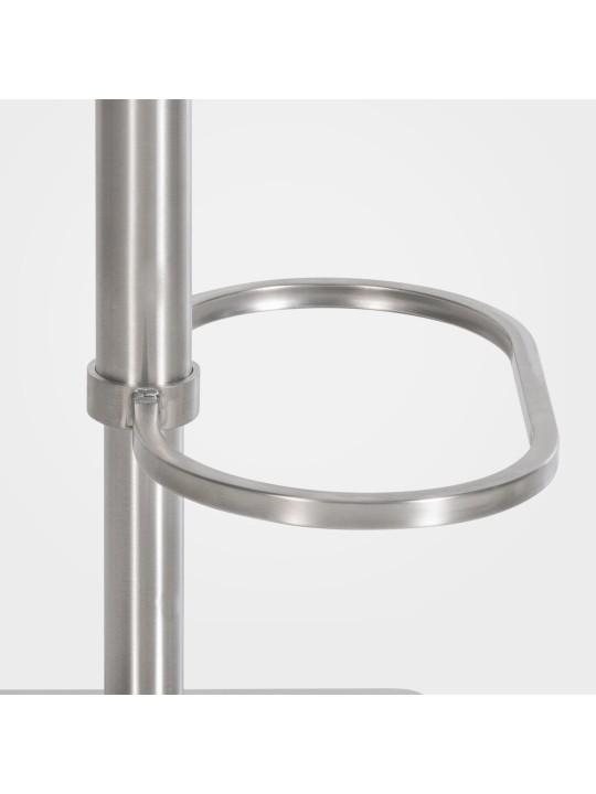 Barkruk Damaso E fluweel, grijs