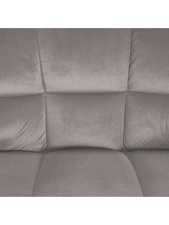 Barkruk Damaso W fluweel, grijs