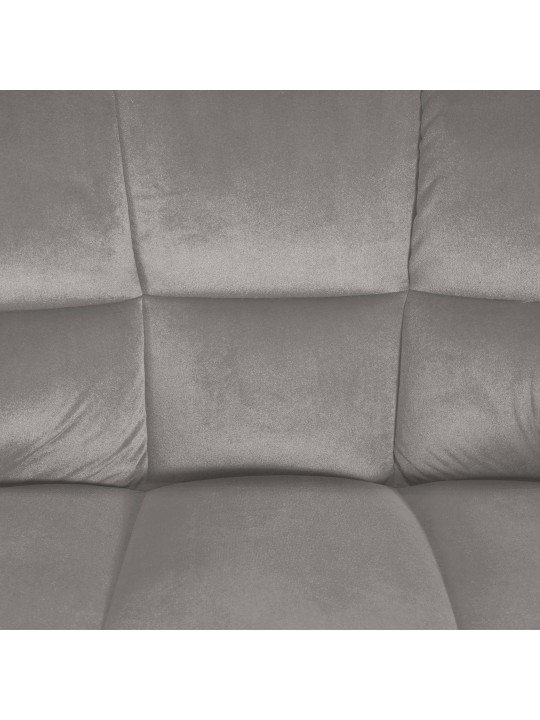 Barkruk Damaso B fluweel met 4-poots frame, grijs