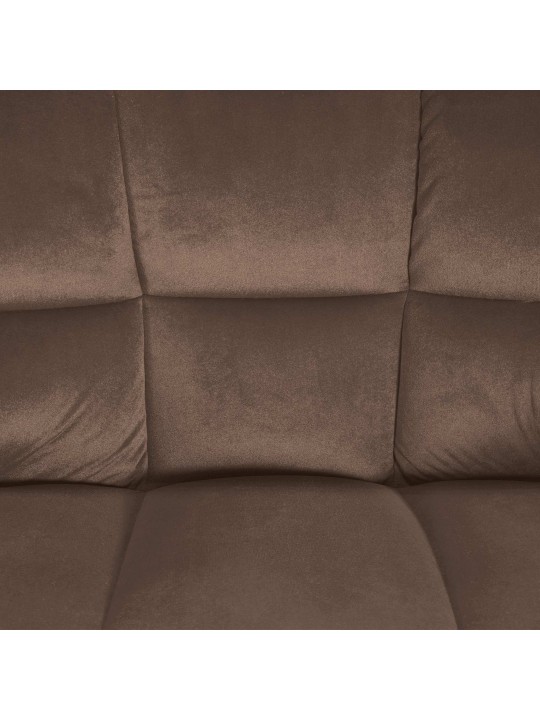 Barkruk Damaso B fluweel met 4-poots frame, bruin