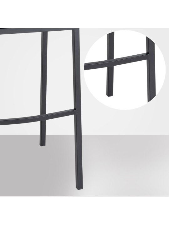 Barkruk Damaso B fluweel met 4-poots frame, bruin