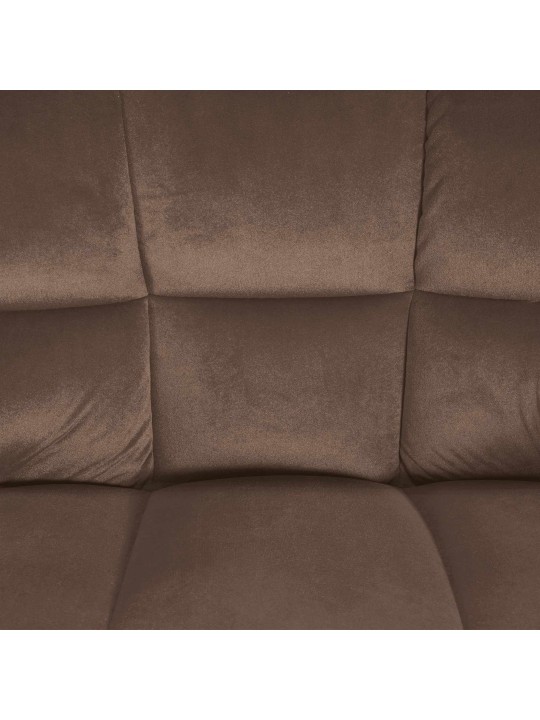 Barkruk Damaso E fluweel met 4-poots frame, bruin