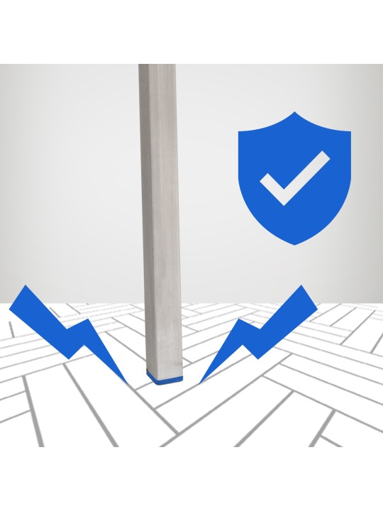 Barkruk Damaso E fluweel met 4-poots frame, bruin