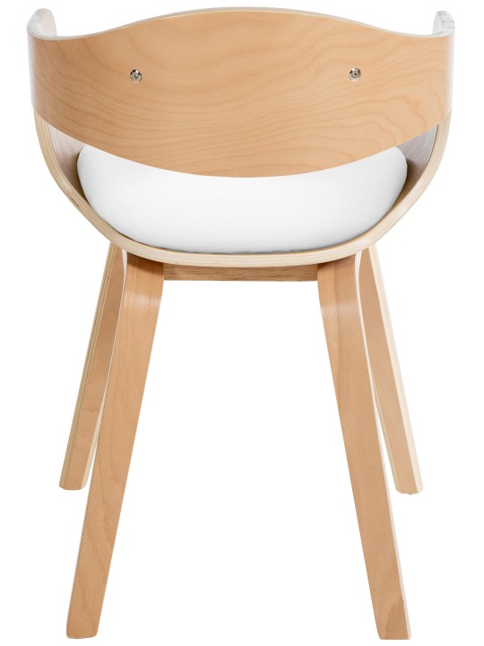 Bezoekersstoel Kingston, naturel/wit Bezoekersstoel Kingston, naturel/wit