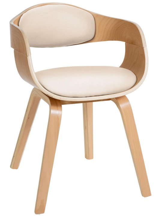Bezoekersstoel Kingston, naturel/crème Bezoekersstoel Kingston, naturel/crème