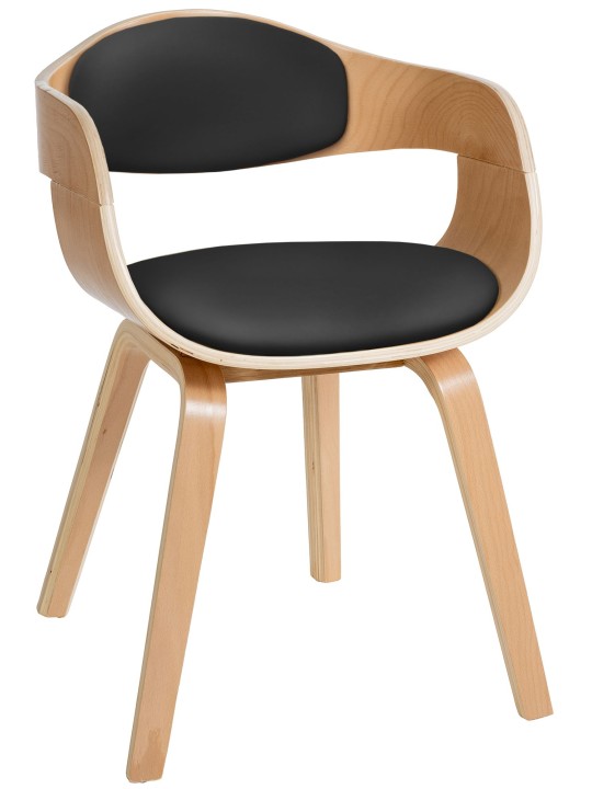 Bezoekersstoel Kingston, naturel/zwart Bezoekersstoel Kingston, naturel/zwart