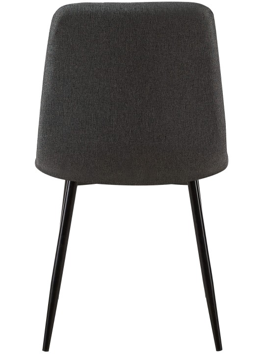 Set van 4 stoelen Dijon stof, donkergrijs