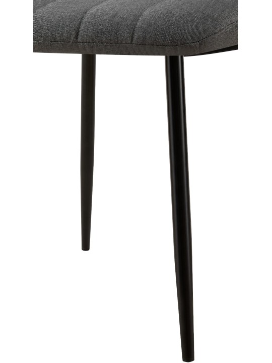 Set van 4 stoelen Dijon stof, donkergrijs