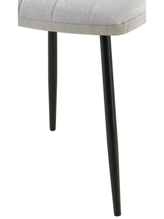 Set van 4 stoelen Dijon stof, grijs