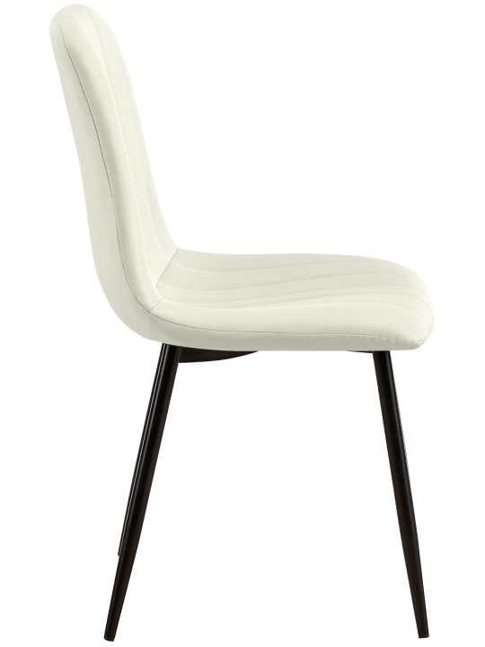 Set van 4 stoelen Dijon stof, crème