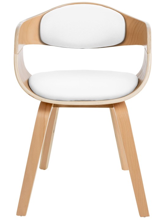Set van 2 stoelen Kingston kunstleer, naturel/wit