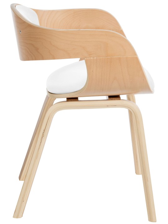 Set van 2 stoelen Kingston kunstleer, naturel/wit