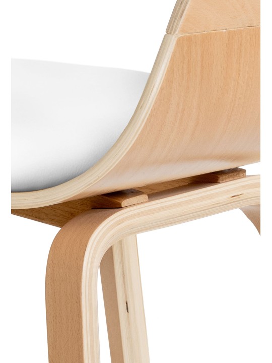 Set van 2 stoelen Kingston kunstleer, naturel/wit