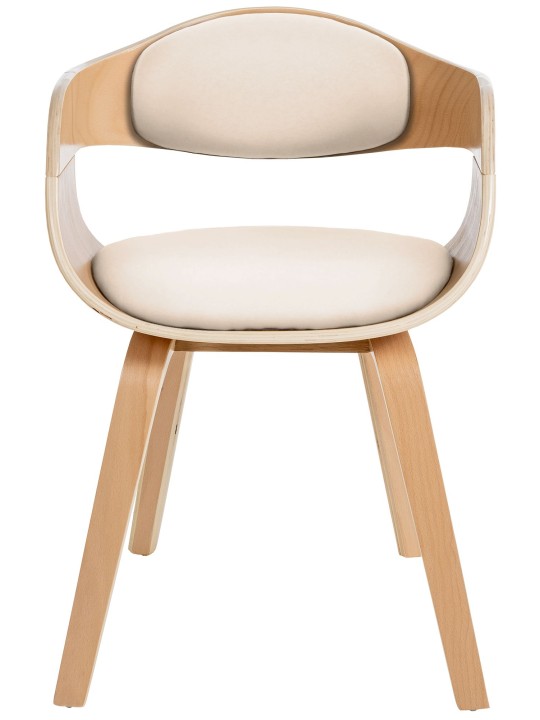 Set van 2 stoelen Kingston kunstleer, naturel/crème Set van 2 stoelen Kingston kunstleer, naturel/crème