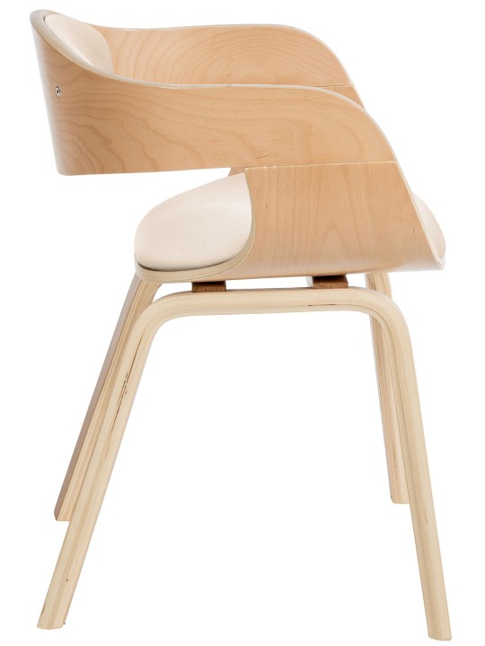 Set van 2 stoelen Kingston kunstleer, naturel/crème Set van 2 stoelen Kingston kunstleer, naturel/crème