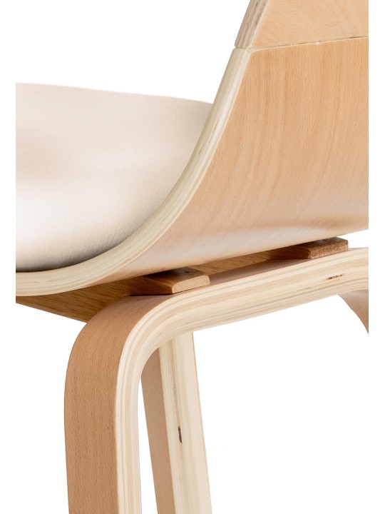 Set van 2 stoelen Kingston kunstleer, naturel/crème Set van 2 stoelen Kingston kunstleer, naturel/crème
