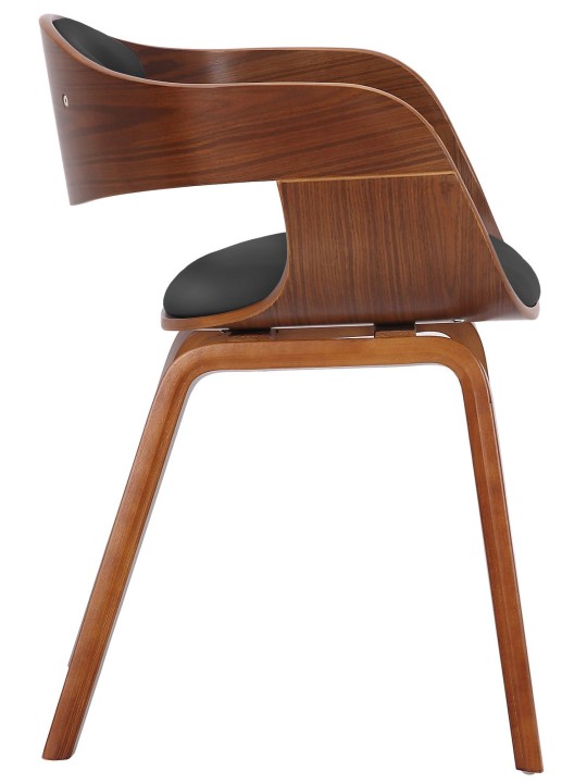 Set van 2 stoelen Kingston kunstleer, walnoot/zwart Set van 2 stoelen Kingston kunstleer, walnoot/zwart