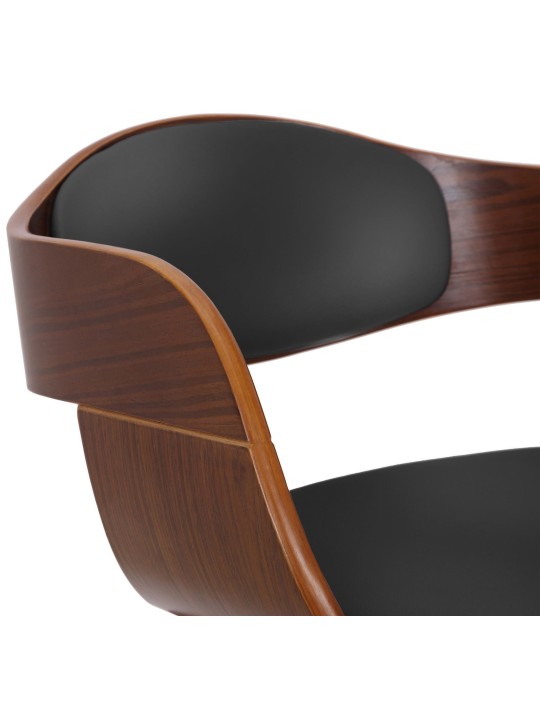 Set van 2 stoelen Kingston kunstleer, walnoot/zwart Set van 2 stoelen Kingston kunstleer, walnoot/zwart