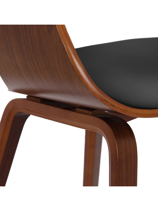 Set van 2 stoelen Kingston kunstleer, walnoot/zwart Set van 2 stoelen Kingston kunstleer, walnoot/zwart