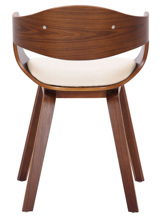 Set van 2 stoelen Kingston kunstleer, walnoot/crème