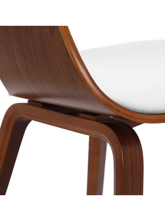 Set van 2 stoelen Kingston kunstleer, walnoot/wit Set van 2 stoelen Kingston kunstleer, walnoot/wit