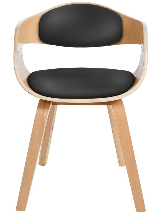 Set van 2 stoelen Kingston kunstleer, naturel/zwart Set van 2 stoelen Kingston kunstleer, naturel/zwart