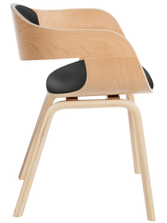 Set van 2 stoelen Kingston kunstleer, naturel/zwart Set van 2 stoelen Kingston kunstleer, naturel/zwart