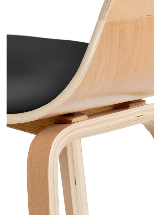 Set van 2 stoelen Kingston kunstleer, naturel/zwart Set van 2 stoelen Kingston kunstleer, naturel/zwart