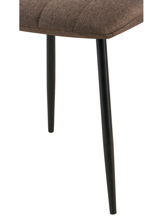 Set van 4 stoelen Dijon stof, bruin