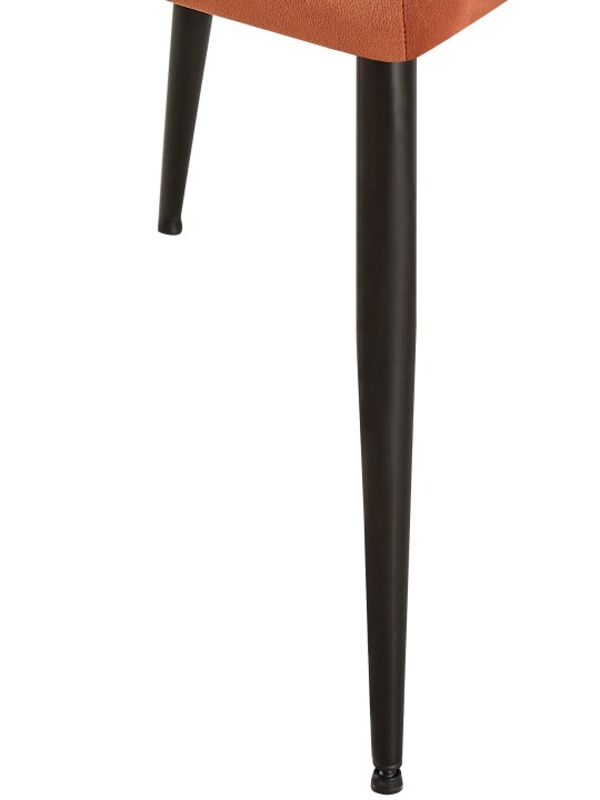 Set van 2 eetkamerstoelen Emia fluweel, bruin